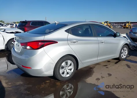 2016 Hyundai Elantra Se z USA, uszkodzony, nr VIN 5NPDH4AE8GH699449